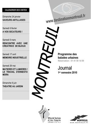 Programme des balades urbaines du 1er semestre 2010