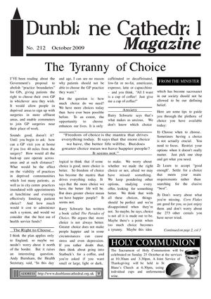 Dunblane Cathedral Magazine October 2009