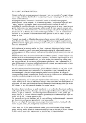 LAZARILLO DE TORMES ACTUAL