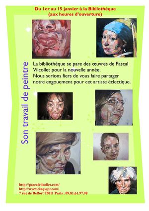 Exposition Pascal Vilcollet à la Bibliothèque