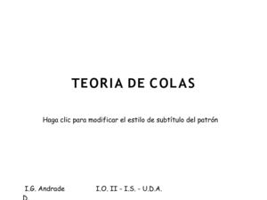 Teoría de Colas