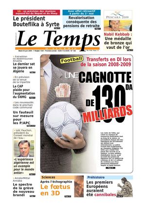 Le Temps d'Algérie www.letempsdz.com édition du 30 juin 2009
