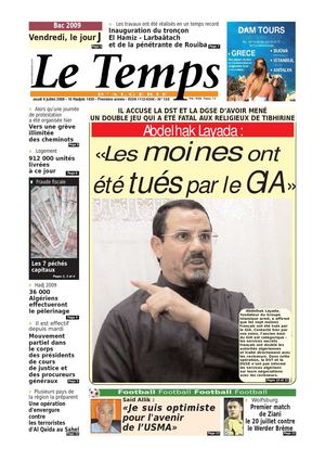 Le Temps d'Algérie www.letempsdz.com édition du 9 juillet 2009