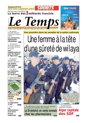 Le Temps d'Algérie www.letempsdz.com édition du 18 juillet 2009