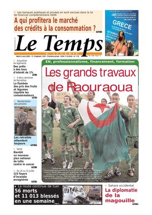 Le Temps d'Algérie www.letempsdz.com édition du 4 aout 2009