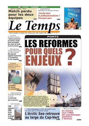 Le Temps d'Algérie www.letempsdz.com édition du 18 aout 2009