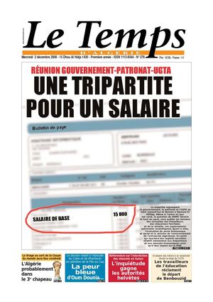 Le Temps d'Algérie www.letempsdz.com édition du 2 decembre 2009