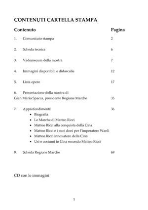 MATERIALI CARTELLA STAMPA MATTEO RICCI