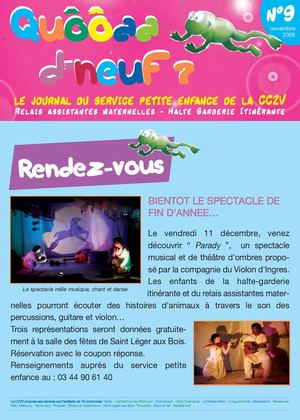 Quoi d'neuf ? n°9 - Journal du service petite enfance CC2V