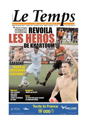 Le Temps d'Algérie www.letempsdz.com édition du 19 janvier 2010