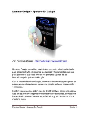Dominar Google - Aparecer En Google