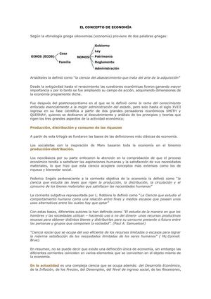 CONCEPTO DE ECONOMIA