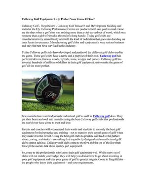 Callaway Golf - Womens Golf Clubs