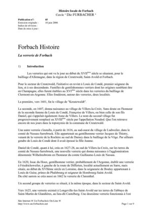 La verrerie de Forbach