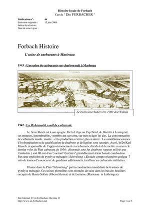 L'usine de carburants à Marienau exposé par Emile Yax