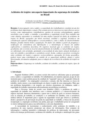 Acidentes de trajeto: um aspecto importante da segurança do trabalho no Brasil