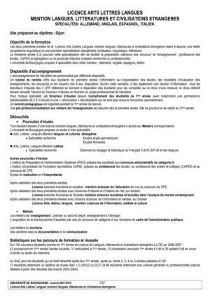 Fiche formation LICENCE LLCE