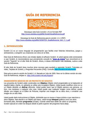 Scratch, Guía de Referencia versión 1.4