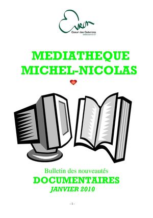 BULLETIN DES NOUVEAUTES DOCUMENTAIRES janvier 2010
