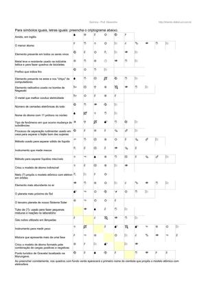 Criptograma de Química
