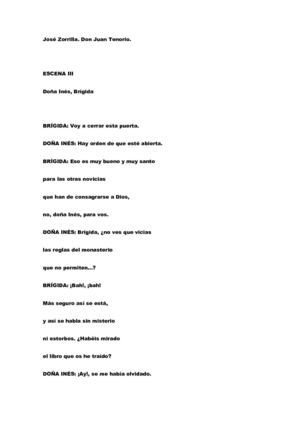 CARTA DE DON JUAN A DOÑA INÉS