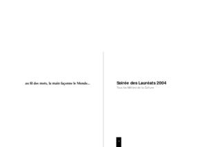 Livret des lauréats 2004 EAC