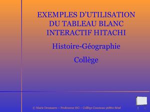 Exemples d'utisation du TBI