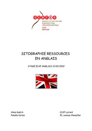 Ressources anglais cycle 3