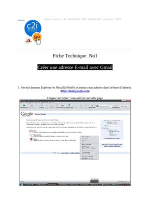 creer un compte gmail