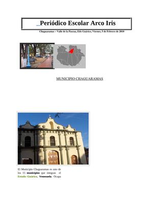 periodico escolar "Chaguaramas". "Chaguaramas" Edo. Guárico