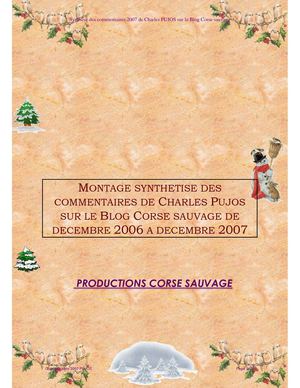 Commentaires 2007 Charles Pujos sur le Blog "Corse sauvage"