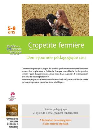Cropetite  fermière - 3h - Les dossiers pédagogiques du Préhistosite de Ramioul