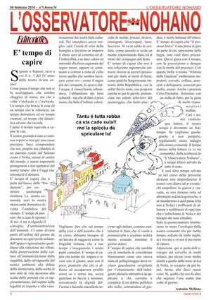 L'OSSERVATORE NOHANO - n°1 - Anno IV
