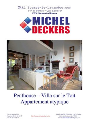 598.500 € - Penthouse - Villa sur le toit a vendre au Lavandou