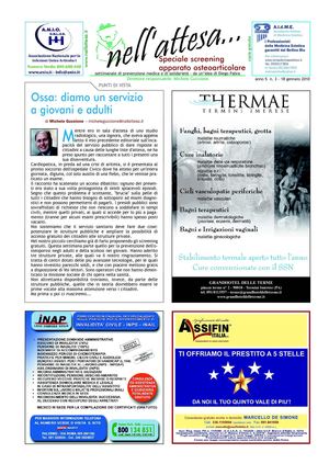 Newsletter N°3 del 18 Gennaio 2010 del Settimanale NELLATTESA