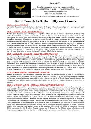SICILE CIRCUIT : 10 jours ~ 9 nuits