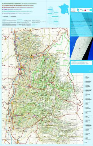 Carte du patrimoine et architecture du XXe siècle dans la Drôme