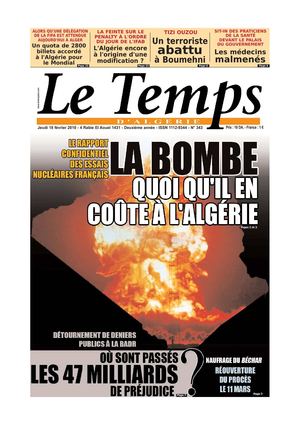Le Temps d'Algérie www.letempsdz.com édition du 18 février 2010