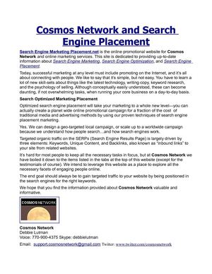 Search Engine Marketing Placement Firm