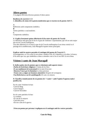 Visions i cants de joan maragall. Gemma Palomeras.