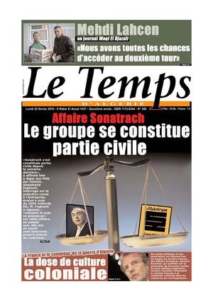 Le Temps d'Algérie www.letempsdz.com édition du 22 février 2010