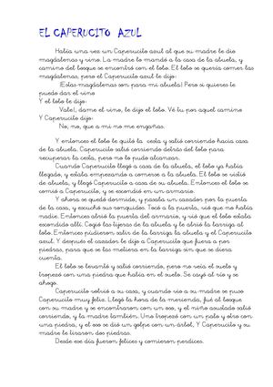 Cuento "Caperucito azul"