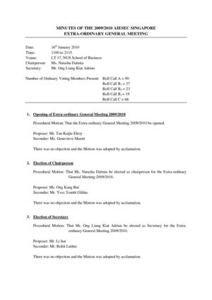 AIESEC Singapore EOGM Minutes, Elections (Unsigned Version)