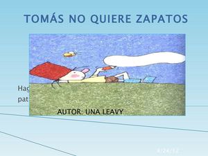 Análisis de 3ero - TOMÁS NO QUIERE ZAPATOS