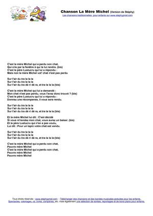 Kids | Musique | La mère Michelle