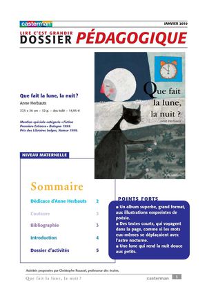 Kids | Temps & Saisons | Que fait la lune, la nuit? (fiche lecture) (Maternelle)