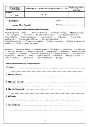 devoir surveillé ishikawa & Gantt