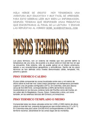 Pisos Tèrmicos 