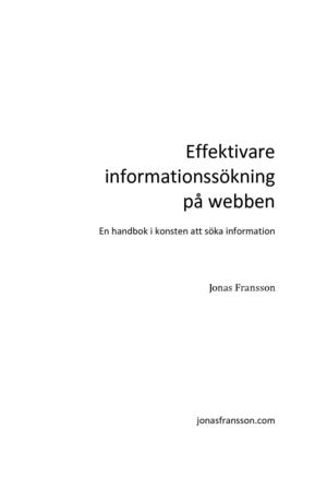 Effektivare informationssökning på webben