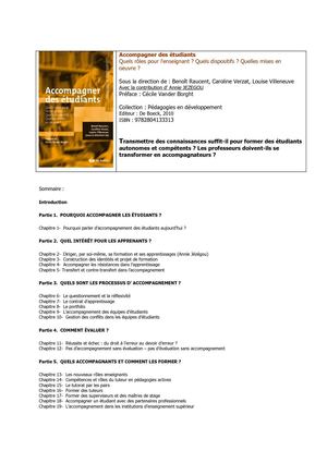 Accompagner des étudiants